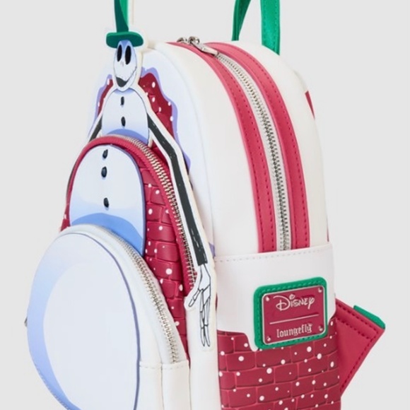 NWT Nightmare Before Christmas Jack Skellington Snowman Mini Backpack - Picture 2 of 4